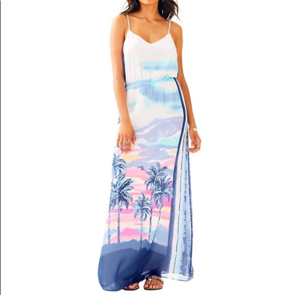 NWT LP Deanna Maxi, Palm Sunset Engineered